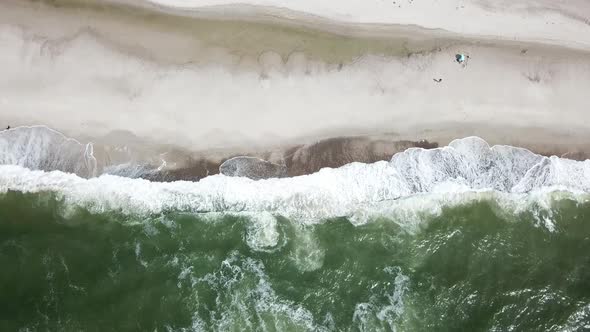 Aerial View of the Sondervig Beach in Denmark - Europe