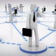 Social Network. Blue. 2 videos in 1 file. Animation representing the network concept. - VideoHive Item for Sale