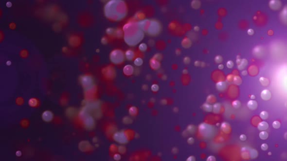 Background of particles animated from balls