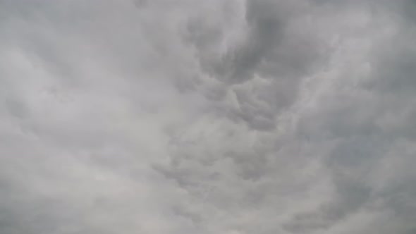 Clouds Move Smoothly in the Blue Sky. Timelapse