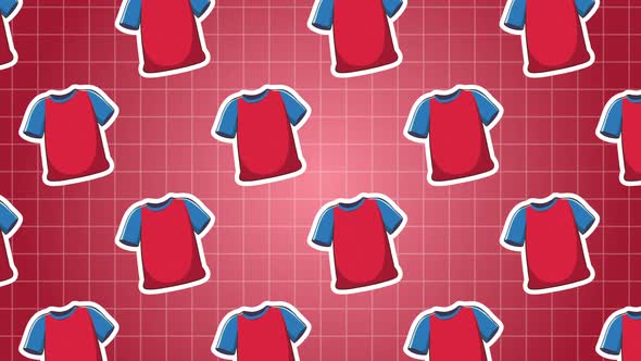 Red T Shirt Background Cartoon Animation