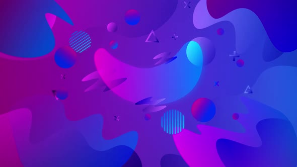 Animation of cool neon shapes  alt