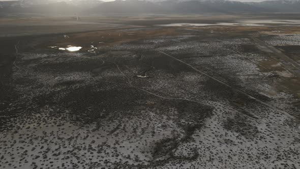 Natural Volcanic Thermal Hot Springs on Desert