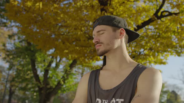 Young man wearing a cap