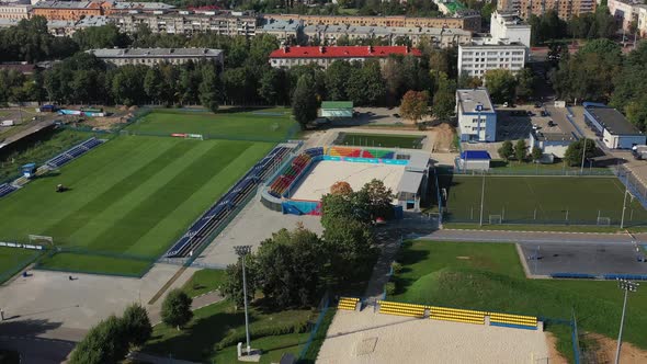 Sports Complex in the Center of Minsk with Open Stadiums for games.Belarus