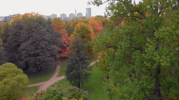 The Beauty of an Autumn Park in St