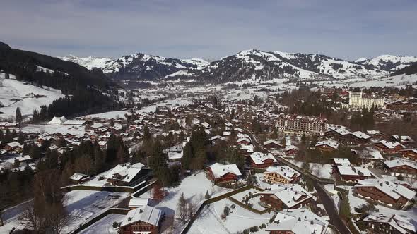 High angle of Gstaad village 
