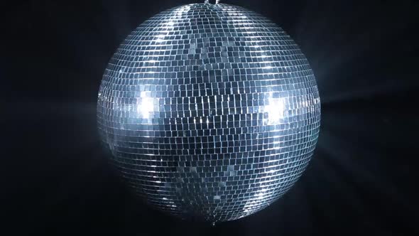 Shiny Disco Mirror Ball Rotating