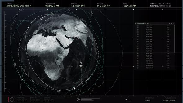 Advanced Satellite Connection Network Shows Streaming Map Of Airport In Yemen alt