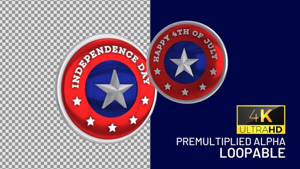 4th Of July Independence Day Badge