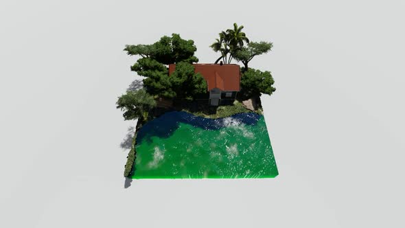 Isometric beach house