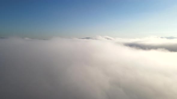 Above the Clouds Mountains Blue Sky