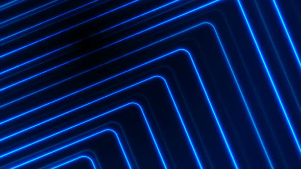 Blue Glowing Neon Lines