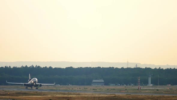 Airplane Landing Slow Motion