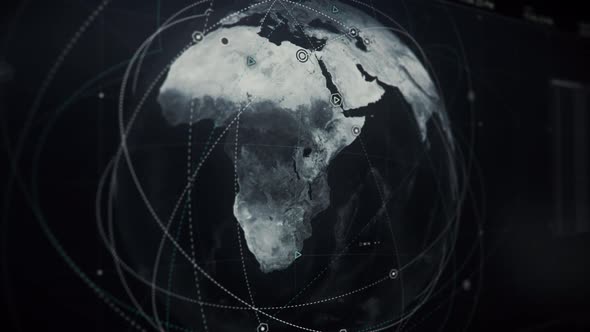 Tracking Egypt In A Modern Computer System Using Satellites Orbiting The Planet. alt
