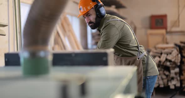 Worker at the Carpentry Factory