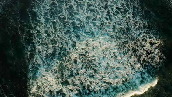 Ocean Waves and Sea Surf Aerial View