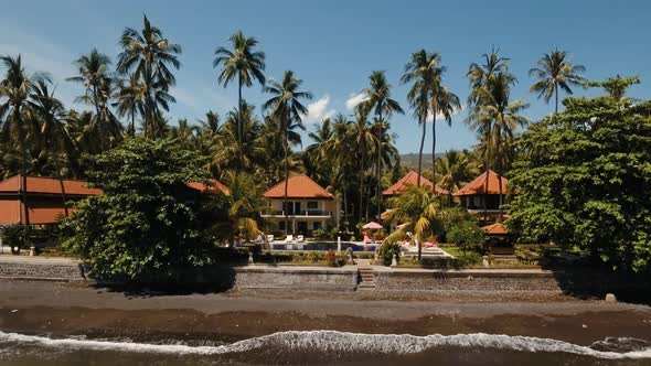 Hotel with Pool on the Sea Coast, Bali.