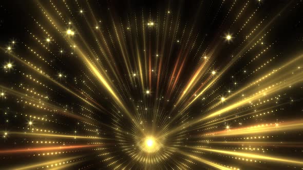 Luxury Gold Particles Radial Background