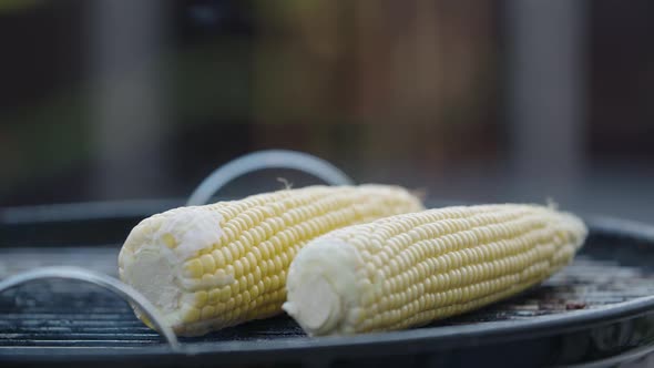 Corn BBQ Grill Closeup