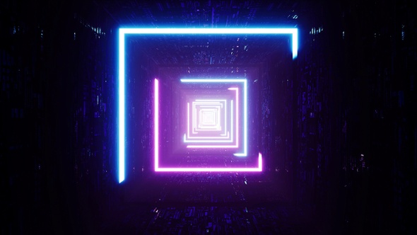 Glow Neon Light Stroke Tunnel VJ Loop