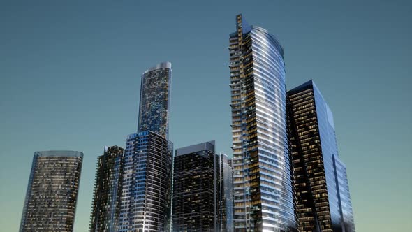 City Skyscrapers at Night alt