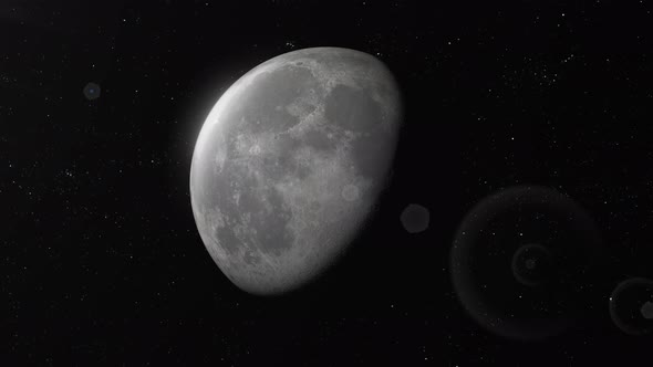 4k Moon in space, Dark space Background, Interstellar with Moon