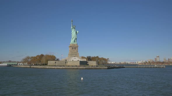 Liberty Island with the iconic statue