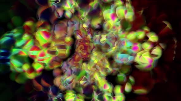 Abstract Vibrant Bubbly Background Digital Rendering