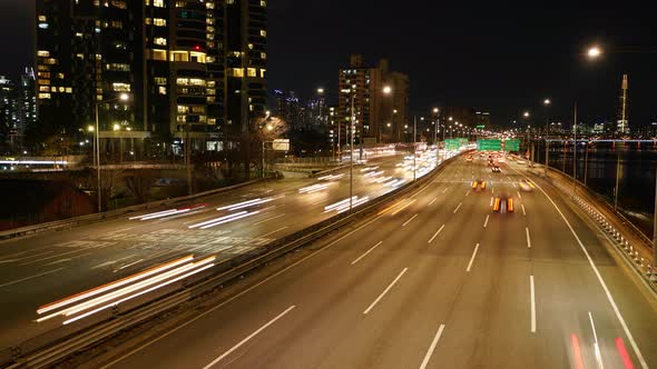 Night Road Traffic