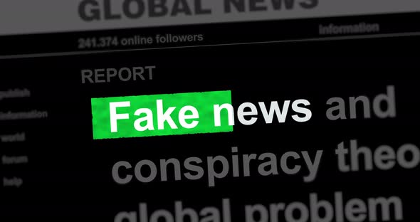 Headline news titles media with fake news and hoax information