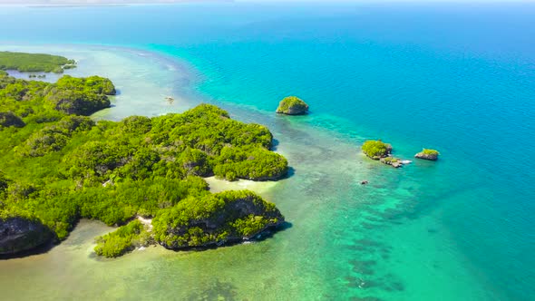 Seascape Islands and Blue Sea