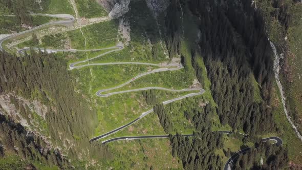 Aerial View of Silvretta-Bielerhohe Road, Austria.