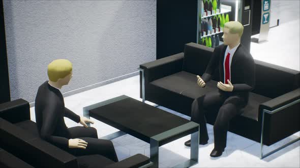 Office Talking Two Business Men 02