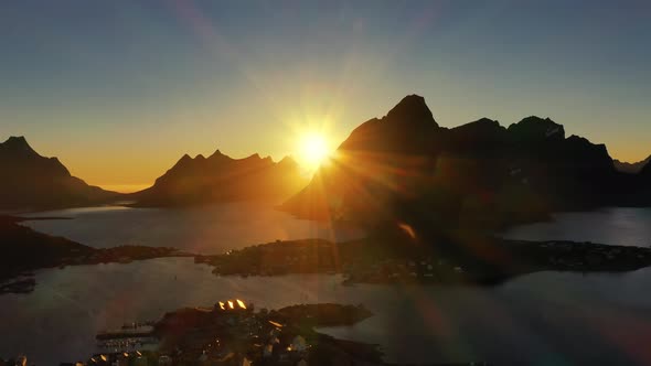 Evening Sunset Lofoten Islands Norway