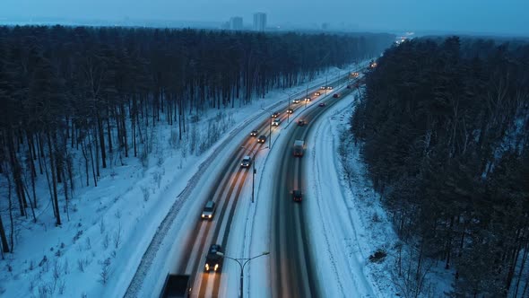 Morning Winter Road