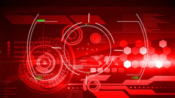 View through camera in red background alt