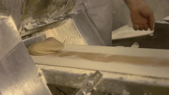 Automatic Bakery Production Line with Raw Dough at Bakery Factory