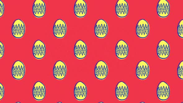Cute Easter Egg Pattern animation 4k