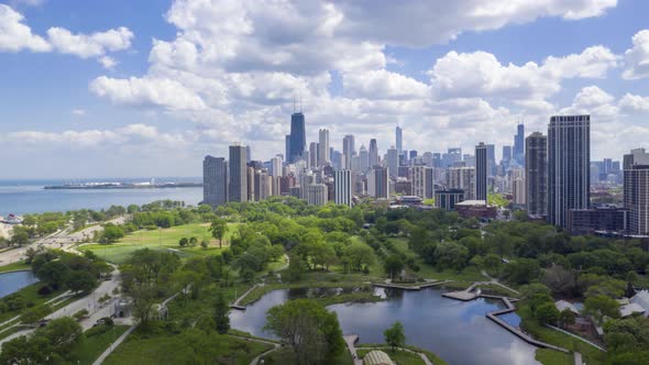 Lincoln Park Drone Hyperlapse - Aerial View