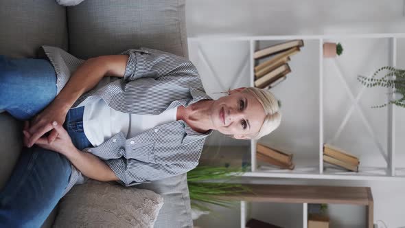 Middleaged Woman Positive Mind Casual Look