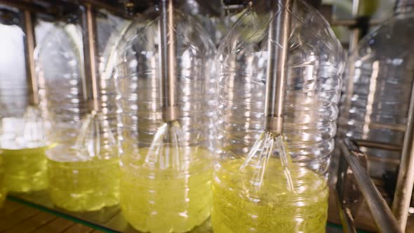 Automatic Line for Filling Bottles with Sunflower Oil
