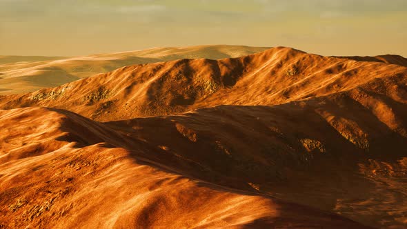 Sand Dunes at Sunset in the Sahara Desert