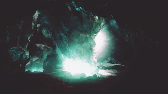 Interior Shot of Ice Glacier Cave