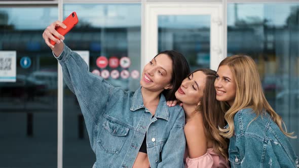 Girls Taking Selfie Near Airport