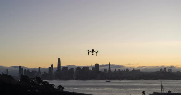 Drone Flying Over San Francisco