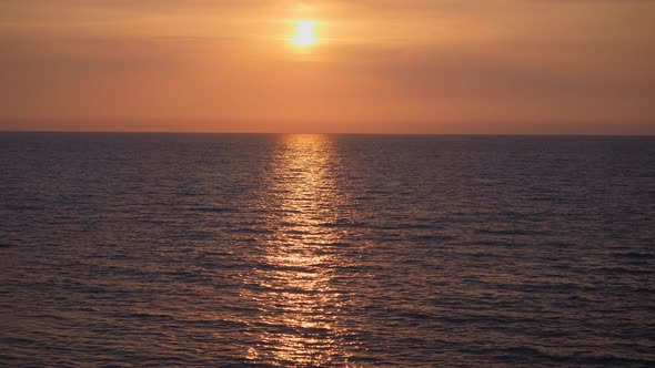 Red Sunset in the Sea.