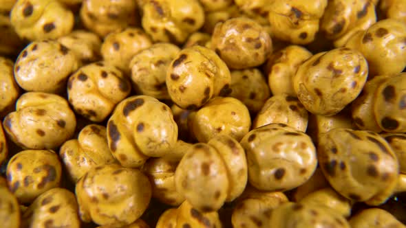 Rotating roasted chickpea pattern - roasted chickpea texture