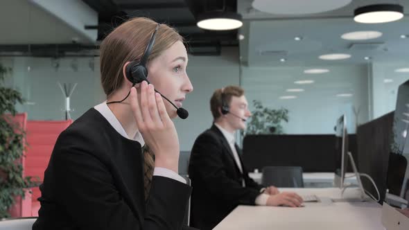 Call Center Employs a Man and a Woman