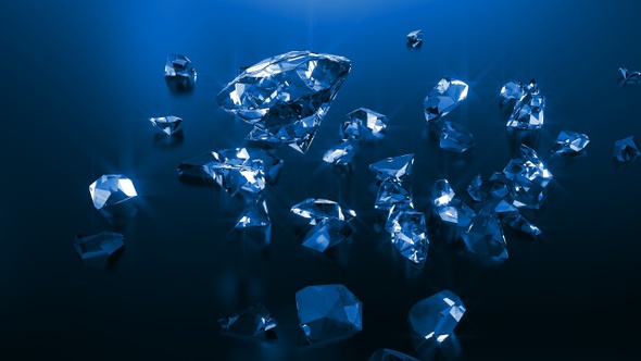 Blue Shattered Diamonds